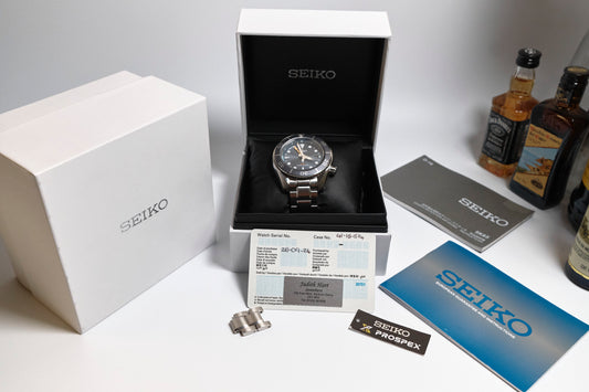 Seiko Prospex Aqua Sumo GMT SFK001J1 Blue Dial Solar Diver's 200M RRP £780